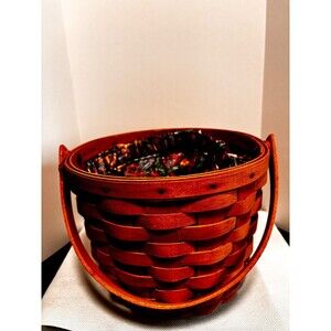 Longaberger 1996 Easter Basket with Cover, Vtg Dresden OH USA 12912
